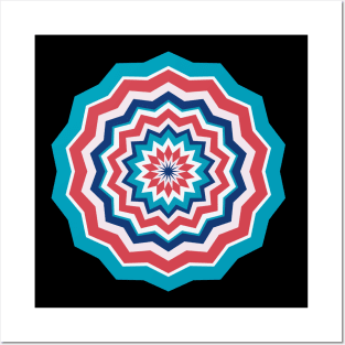 Retro Hippie Radial Posters and Art